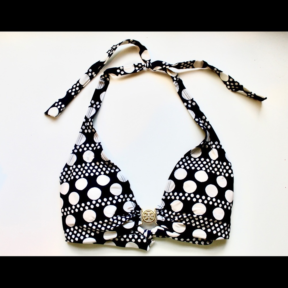 Tory Burch Miller Halter Bikini Top, Size M